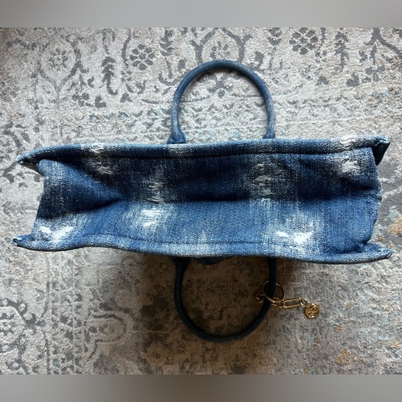 Sandro Kasbah Distressed Denim Tote Bag - Picture 9 of 10